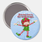 Die Grüße der Saison Elf Round Magnet (Vorderseite/Rückseite)