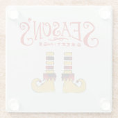 Die Grüße der Saison Elf Schuhe Glasuntersetzer (Rückseite)