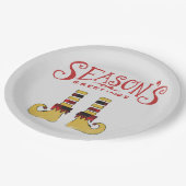 Die Grüße der Saison Elf Schuhe Pappteller (Schrägansicht)