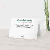 Die Grüße der Saison Feiertagskarte (Rückseite)