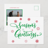 Die Grüße der Saison | Foto hinzufügen Postkarte (Vorne/Hinten)