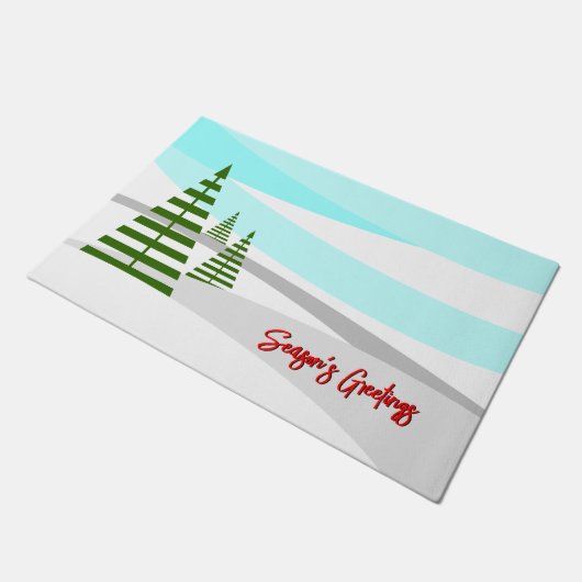 Die Grüße der Saison Fußmatte (Schrägansicht)