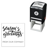 Die Grüße der Saison - gebürstetes Typografie-Gesc Permastempel (Beispiel)