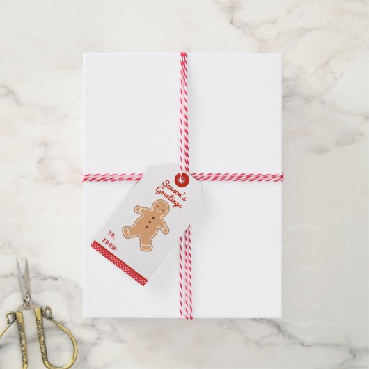 Die Grüße der Saison | Gingerbrot-Cookie-Geschenke Geschenkanhänger (Mit Garn)