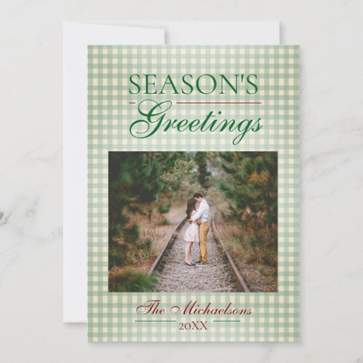 Die Grüße der Saison Gingham Weihnachten (Vorderseite)