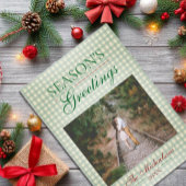 Die Grüße der Saison Gingham Weihnachten