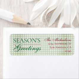 Die Grüße der Saison Gingham Weihnachten