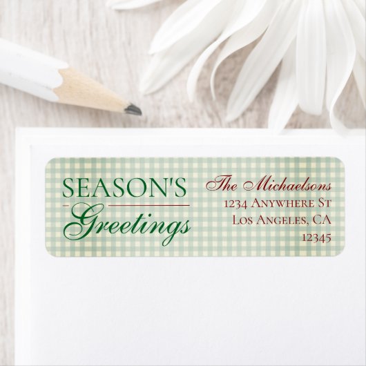 Die Grüße der Saison Gingham Weihnachten (Insitu)