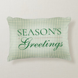 Die Grüße der Saison Gingham Weihnachten Dekokissen