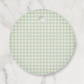 Die Grüße der Saison Gingham Weihnachten Geschenkanhänger (Rückseite)