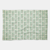 Die Grüße der Saison Gingham Weihnachten Geschirrtuch (Horizontal)