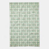 Die Grüße der Saison Gingham Weihnachten Geschirrtuch (Vertikal)