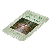 Die Grüße der Saison Gingham Weihnachten Magnet (Linke Seite)