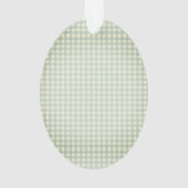 Die Grüße der Saison Gingham Weihnachten Ornament (Rückseite)