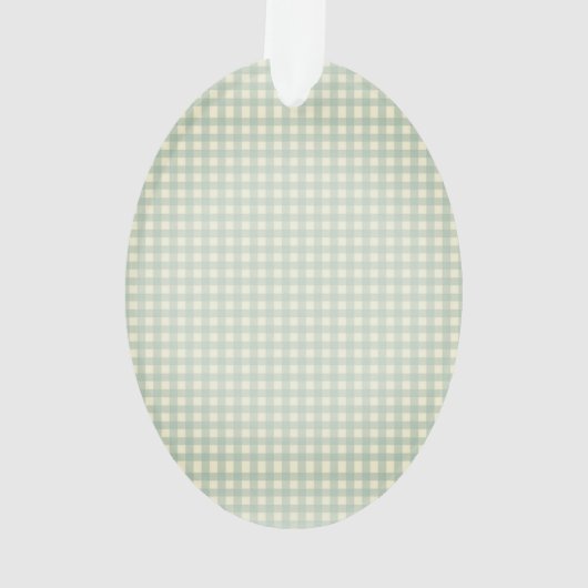 Die Grüße der Saison Gingham Weihnachten Ornament (Rückseite)