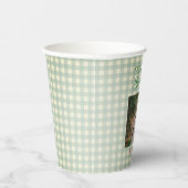 Die Grüße der Saison Gingham Weihnachten Pappbecher (Rechts)