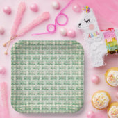 Die Grüße der Saison Gingham Weihnachten Pappteller (Party)