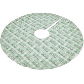 Die Grüße der Saison Gingham Weihnachten Polyester Weihnachtsbaumdecke (Schrägansicht)