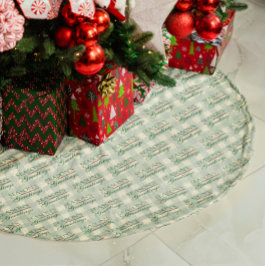 Die Grüße der Saison Gingham Weihnachten Polyester Weihnachtsbaumdecke