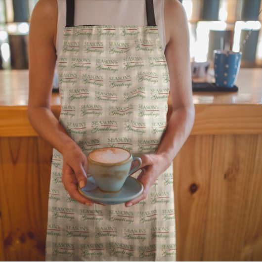 Die Grüße der Saison Gingham Weihnachten Schürze