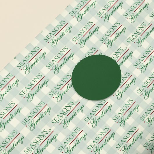 Die Grüße der Saison Gingham Weihnachten Seidenpapier