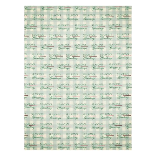 Die Grüße der Saison Gingham Weihnachten Tischdecke (Vorderseite)