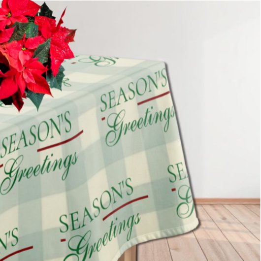 Die Grüße der Saison Gingham Weihnachten Tischdecke