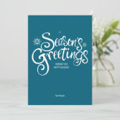 Die Grüße der Saison | Grußworte per Hand Karte (Stehend Vorderseite)