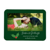 Die Grüße der Saison Holly Verlobt Couple Magnet (Horizontal)