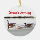 Die Grüße der Saison - Honkers - Kanada Gänse Keramik Ornament (Vorne)