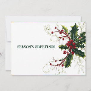 Die Grüße der Saison im eleganten Schriftart Feiertagskarte
