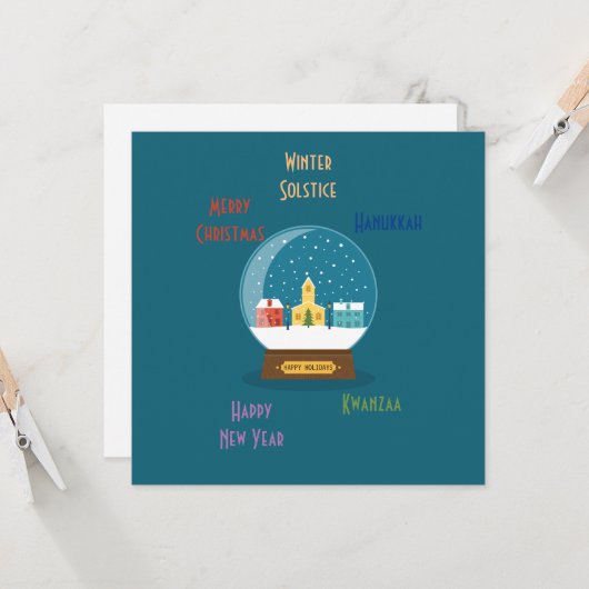 Die Grüße der Saison Karte (Vorderseite/Rückseite Beispiel)