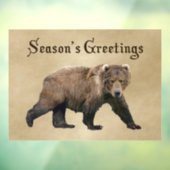 Die Grüße der Saison - Kodiak-Bär Fensteraufkleber (Blatt 3)