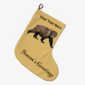 Die Grüße der Saison - Kodiak-Bär Großer Weihnachtsstrumpf (Vorderansicht (hängend))