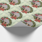 Die Grüße der Saison Mailbox Wraath Wrapping Paper Geschenkpapier (Ecke)