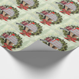 Die Grüße der Saison Mailbox Wraath Wrapping Paper Geschenkpapier