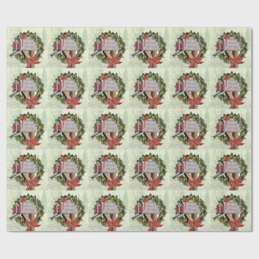 Die Grüße der Saison Mailbox Wraath Wrapping Paper Geschenkpapier (Flach)