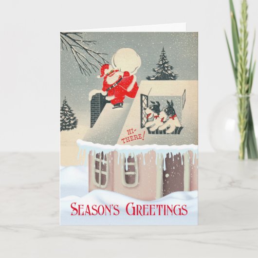 Die Grüße der Saison mit den Weihnachtsbäumen und  Karte (Vorderseite)