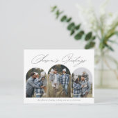 Die Grüße der Saison | Modern Arch 3 Foto Weihnach Postkarte (Stehend Vorderseite)