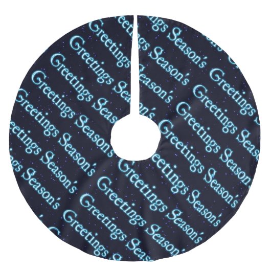 Die Grüße der Saison Polyester Weihnachtsbaumdecke (Vorderseite)