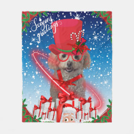 Die Grüße der Saison Poodle Fleece Blanket