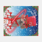 Die Grüße der Saison Poodle Fleece Blanket (Vorderseite (Horizontal))