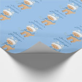 Die Grüße der Saison Reindeer Blue Geschenkpapier (Ecke)