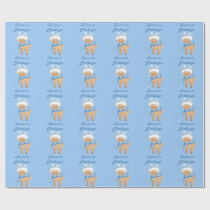 Die Grüße der Saison Reindeer Blue Geschenkpapier
