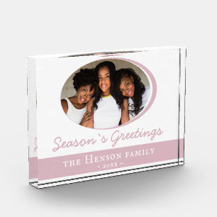 Die Grüße der Saison Rosa Weihnachtsfeiertag pink Fotoblock