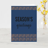 Die Grüße der Saison rustikal blauer Fleck Karte (Gelbe Blume)