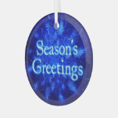 Die Grüße der Saison - Schneeballee Ornament Aus Glas (Vorderseite links)