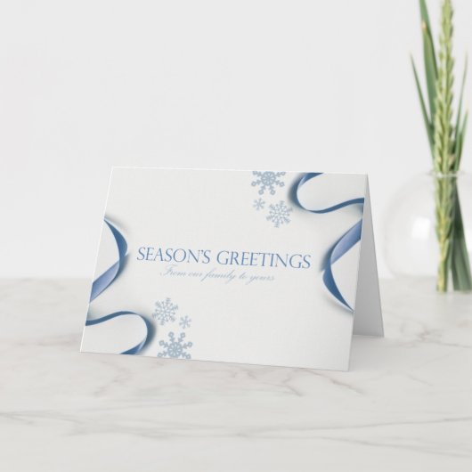 Die Grüße der Saison - Schneeflocken Karte (Vorderseite)