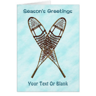 Die Grüße der Saison - Schneeschuhe im Schnee