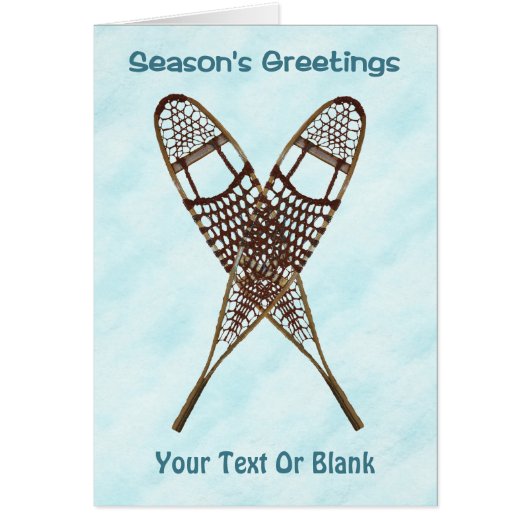 Die Grüße der Saison - Schneeschuhe im Schnee (Vorne)